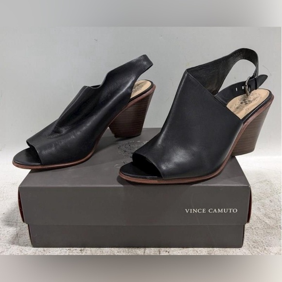 Vince Camuto Devon’s Asymmetric Leather Slingback Heel Size 12W - Picture 1 of 5